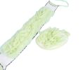 Exfoliating Loofah Kit Double Side Back Scrubber and Shower Gloves; Light Green