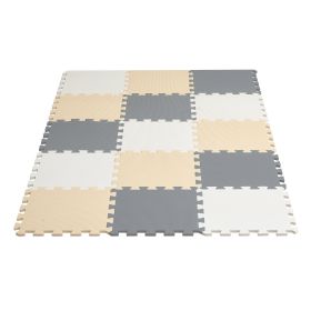 VEVOR Kids Foam Puzzle Floor Playmat 0.4 in 16 Pcs Interlocking EVA Soft Tiles