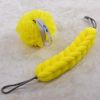 Exfoliating Bath Sponge Mesh Shower Balls & Back Scrubber Strap Yellow Body Bath Set