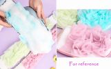 Exfoliating Loofah Kit Double Side Back Scrubber and Shower Gloves; Light Green
