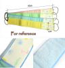 Exfoliating Back Strap Shower Loofah With Rope Handle Men and Women; Yellow