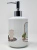 NEW Red White Bull Terrier in Bathtub Ceramic Soap Dispenser Hand Soap Dispenser Pump Bottles for Bathroom Kitchen