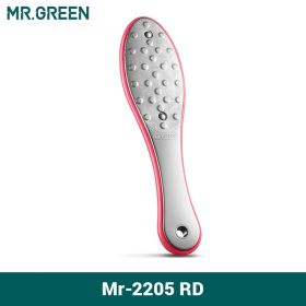 MR.GREEN Pedicure Foot Care Tools Foot File Rasps Callus Dead Foot Skin Care Remover Sets Stainless Steel Professional Two Sides (Color: Mr-2205RD)