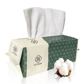 Disposable Face Towel for Skin Care, Biodegradable Facial Clean Towels, Super Soft and Thick Face Towelettes for Sensitive Skin (style: 1 Pack  (80 Count))